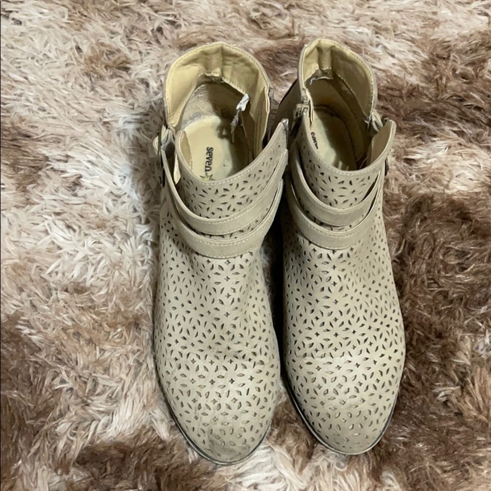 Tan booties